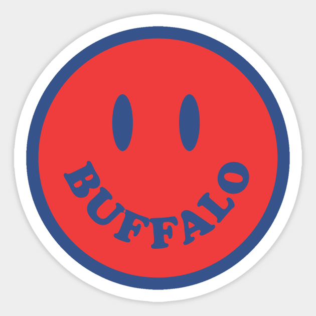 Buffalo New York Smiley Face Sticker by PodDesignShop